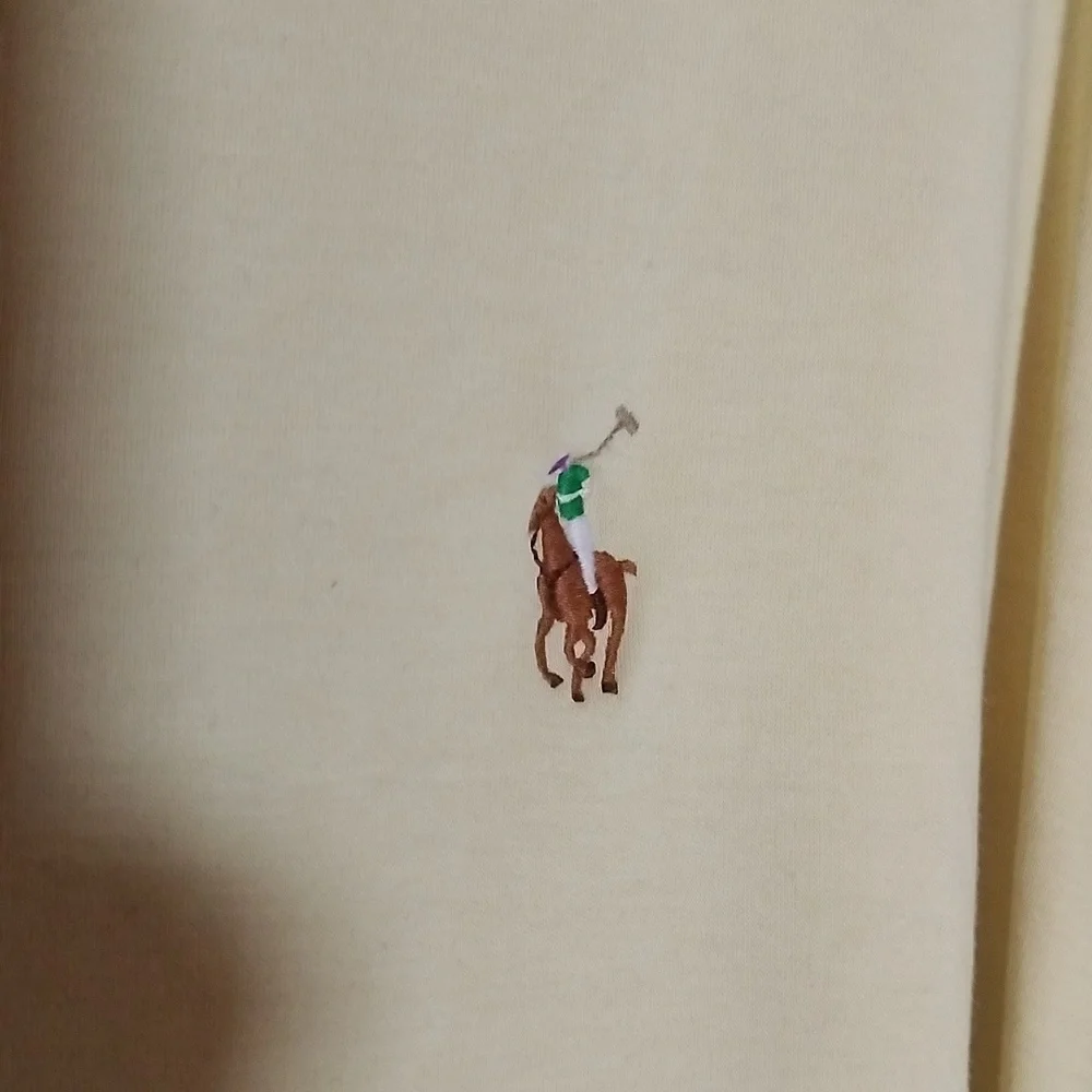 Polo by Ralph Lauren Men's Light Yellow Polo Shirt Size L